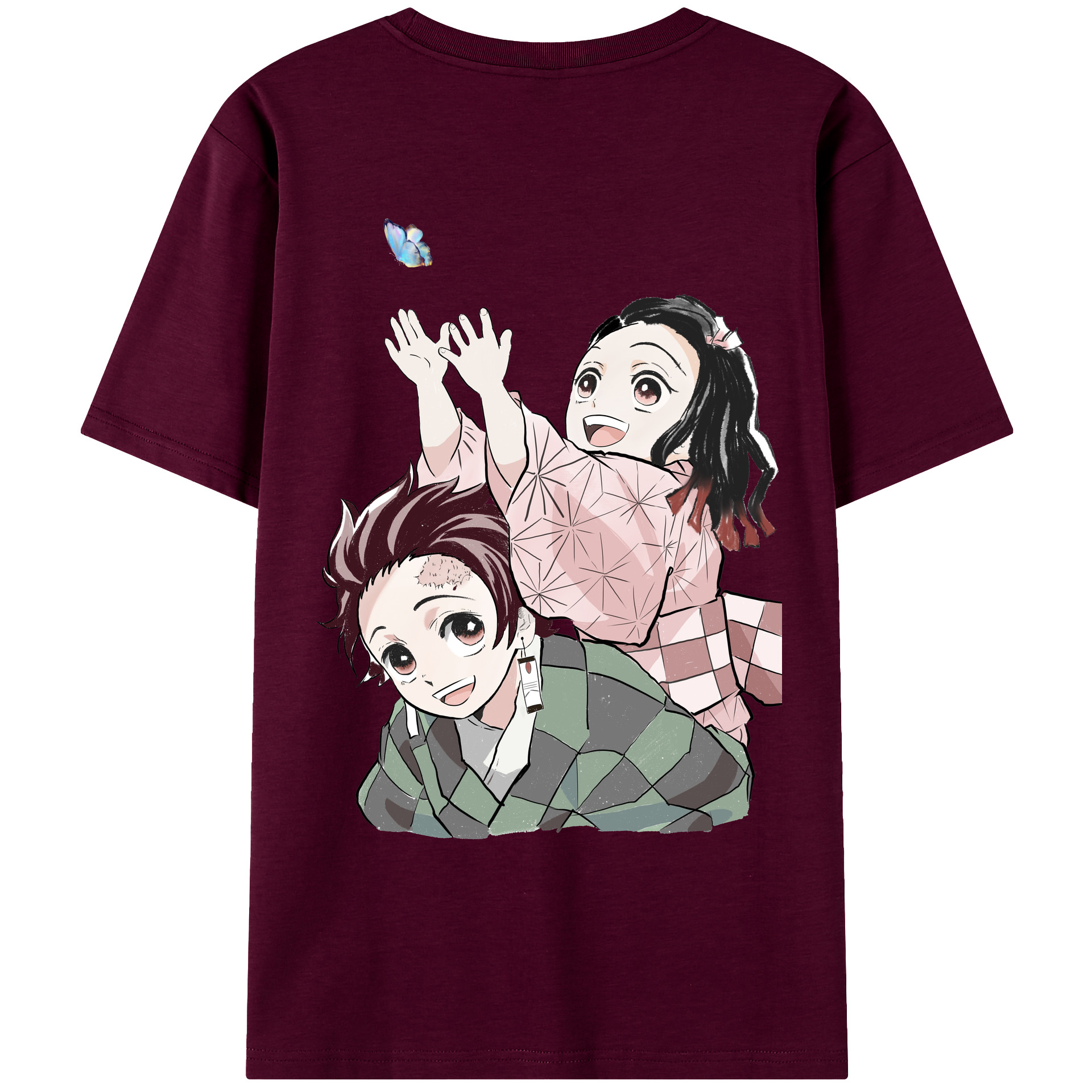（画像用） 鬼滅の刃（きめつのやいば）竈門 禰󠄀豆子／かまど ねずこ Kamado Nezuko レディース半袖Tシャツ(バックプリント)